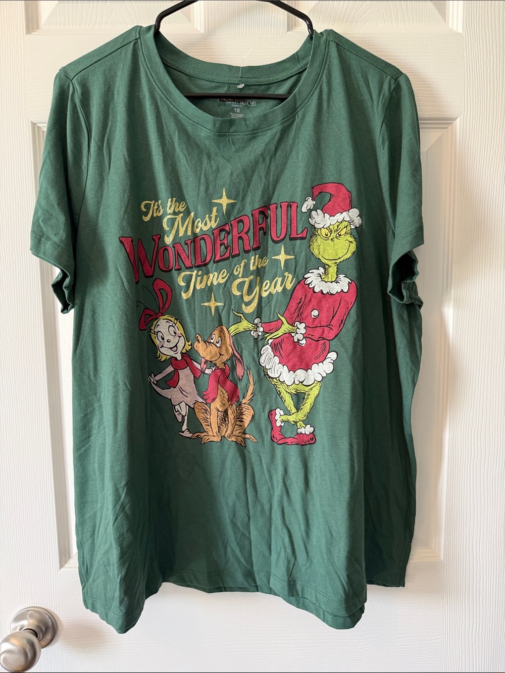 Maurice’s Green Grinch Holiday Graphic Tee